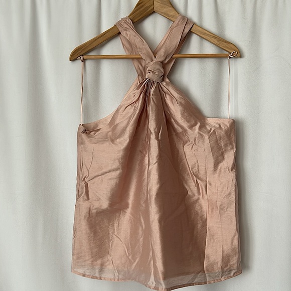 Joie NWT Blush Sand Earldena Halter Top Shirt **Size L** 🌸🌸 - Picture 2 of 6